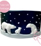Polar Bear Family Fused Glass Arch - Image 1