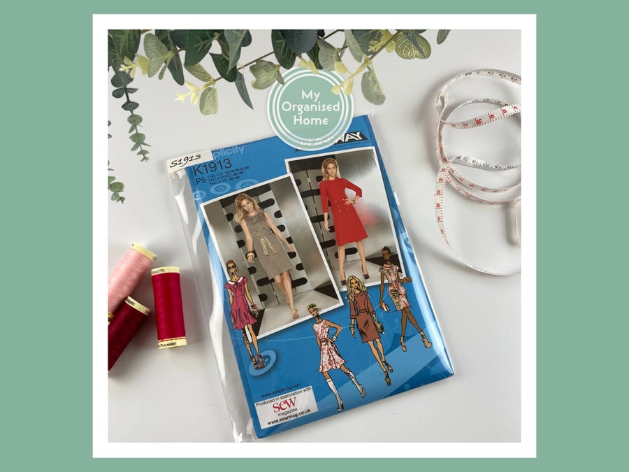 Simplicity Project Runway 1913 sewing pattern, sizes 12-20