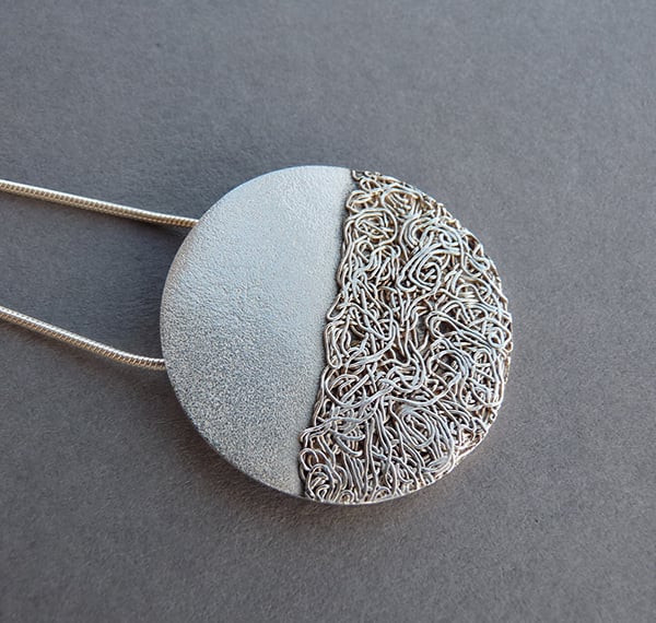 Contemporary Silver Pendant, C3