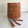 Perfectly Imperfect Willow Round Waste Paper Basket - Handwoven  in Cornwall 686