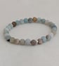 Amazonite gemstone stretch bracelet with sterling silver detail  - Image 6
