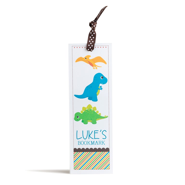 Personalised Dinosaur Bookmark