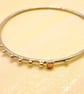 Handmade Silver Stacker Bangle with Tourmaline & Granulation - Image 8