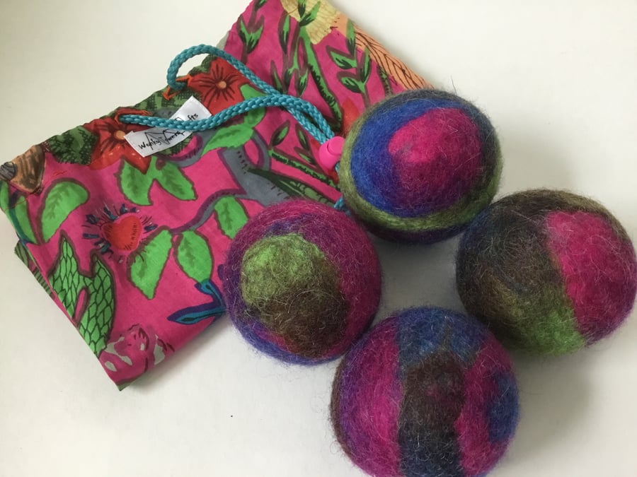 Wool Tumble dryer balls - Mercury. Plastic free and energy saving