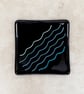 Fused glass soap dish, waves design - Image 1