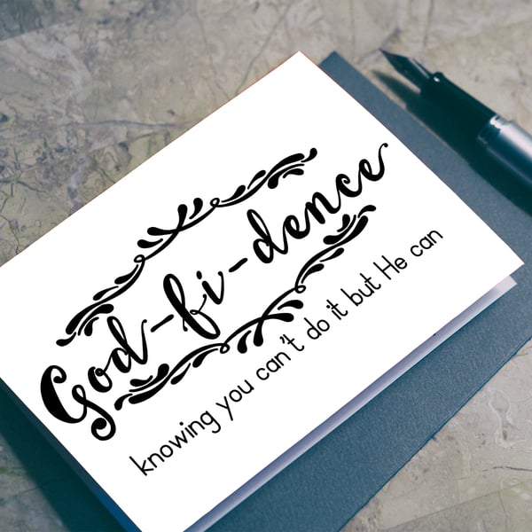 Godfidence, Christian encouragement card