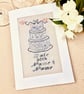 A Personalised Petit Point Wedding Card - Image 1