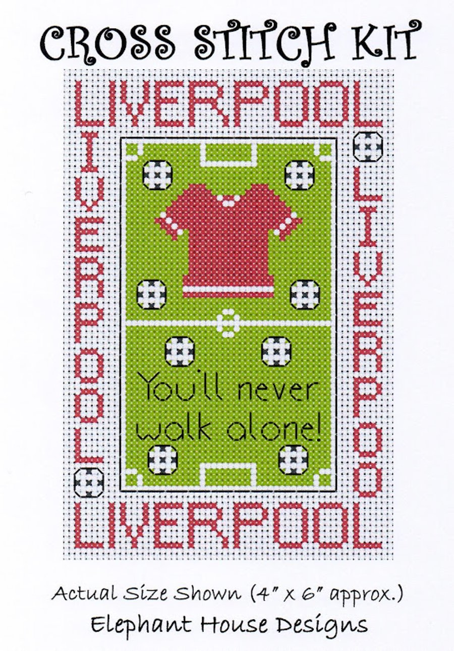 Liverpool Cross Stitch Kit Size 4" x 6"  Full Kit