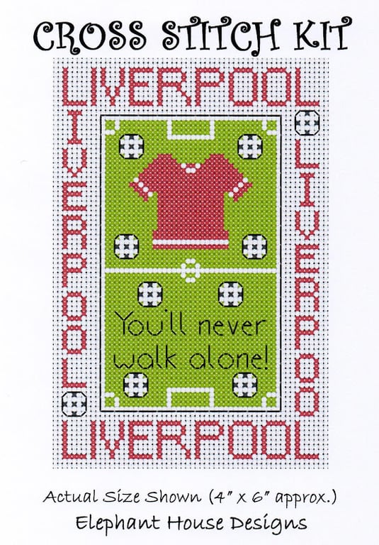 Liverpool Cross Stitch Kit Size 4" x 6"  Full Kit