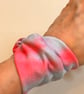 Twist style fabric bracelet cuff in pastel shades tattoo cover up wrist - Image 3
