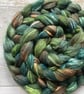 Recycled wool tweed blend spinning fibre 100g   Pine Ridge - Image 1