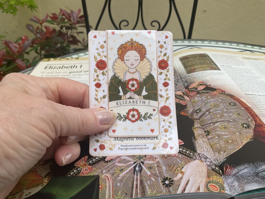 Elizabeth I Magnetic Bookmark - Tudor Queen Bookmark - Historical Book Lover