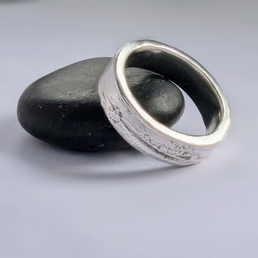 Sterling Silver Brutalist Design Handmade Ring Handmade Urban Jewellery
