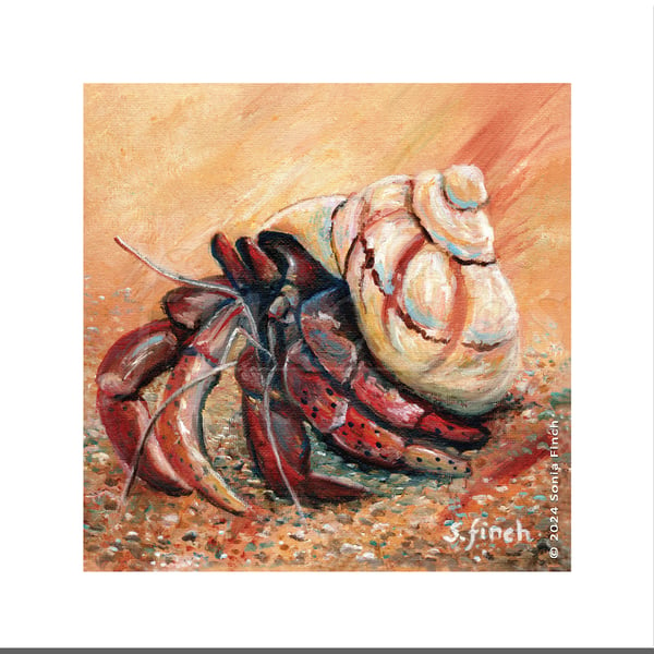 Spirit of Hermit Crab - Blank Card with Nature Spirit Totem message