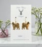 Charm Earrings - Gold Husky