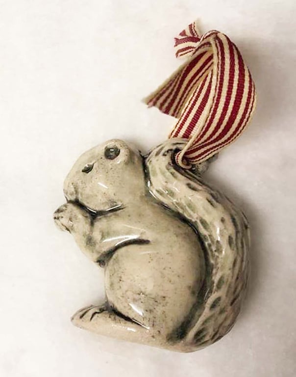 Tree decorations Adorable Squirrel Ornament Ceramic..