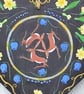 Hares and primroses on a wooden heart - Image 2