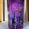 A hand painted and fired glass vase by Andrew Jenkins 
