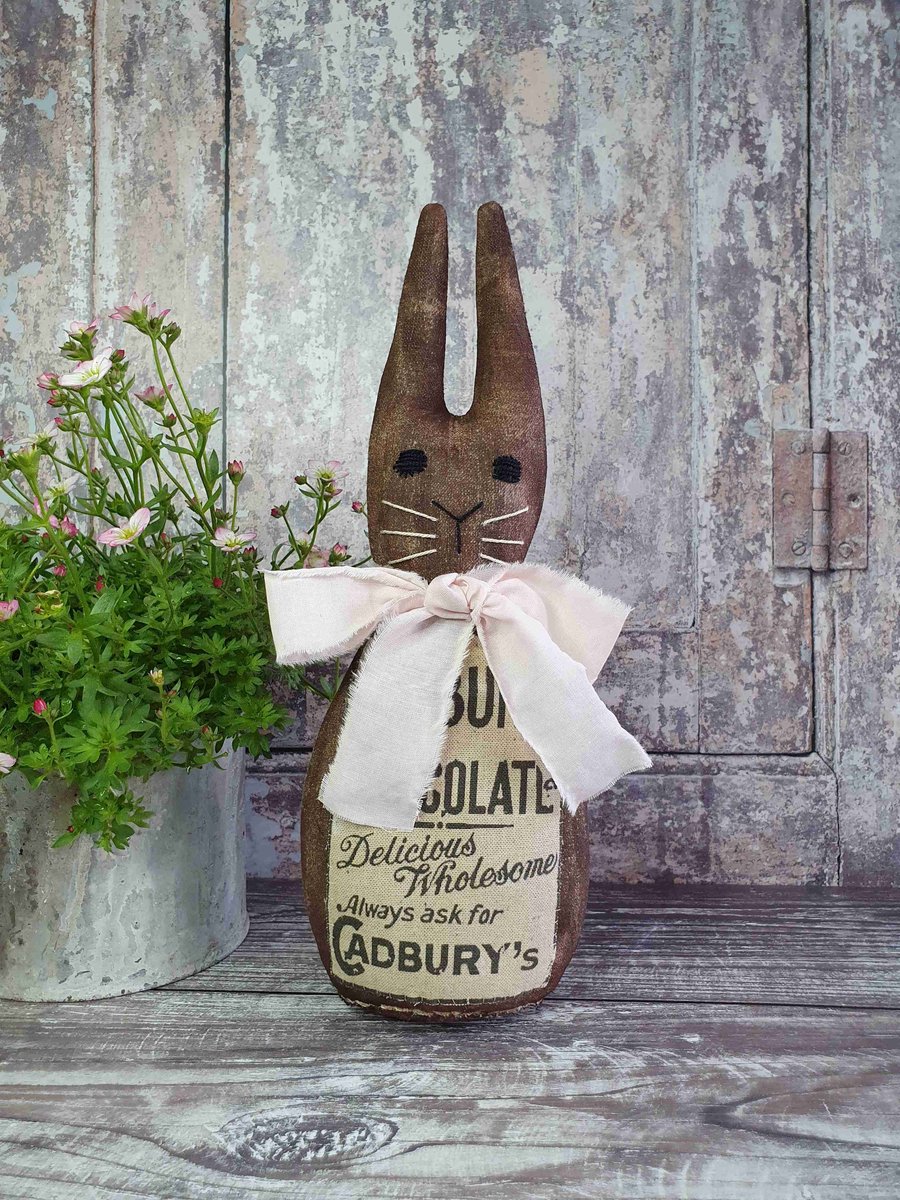 Primitive Milk Chocolate Easter Bunny Decoration