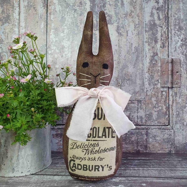 Primitive Milk Chocolate Easter Bunny Decoration