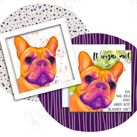 French Bulldog - It wizni me! Frenchie greetings card