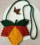 Crochet maple leaf bag. Fall season crochet maple leaf bag. - Image 1