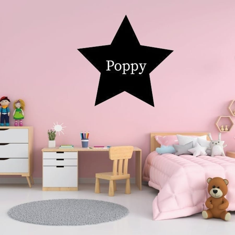 Star with Personalised Name - Children bedroom Decor and personalised gifts