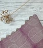 Hand Printed Organic Cotton Cushion - FOLKI - Raspberry Pink - Image 2