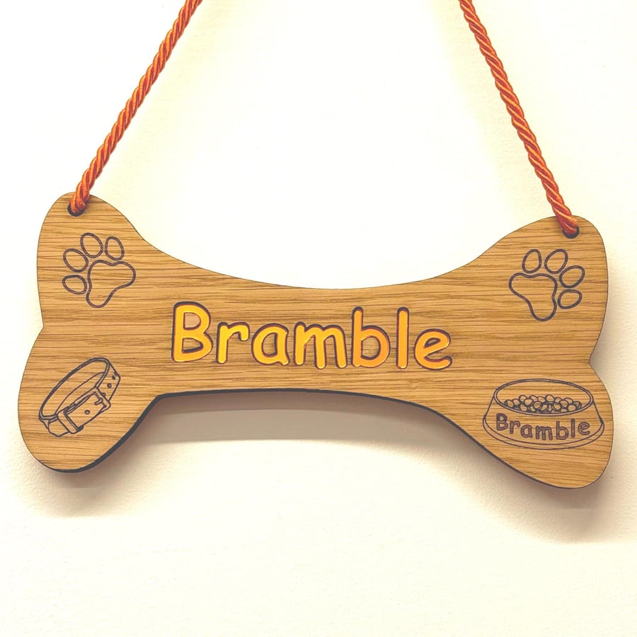 Dog Bone Hanging Plaque