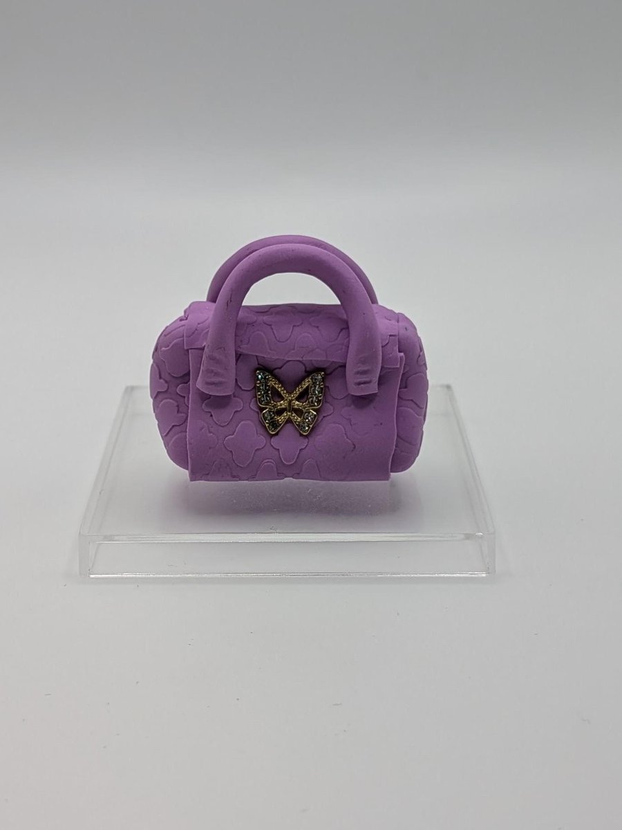 Image of Miniature Handbag Cake Topper Polymer Clay Purse Decoration, Fashion Birthday De