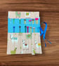 Straight knitting needle case with colourful llamas, single point needle case - Image 1