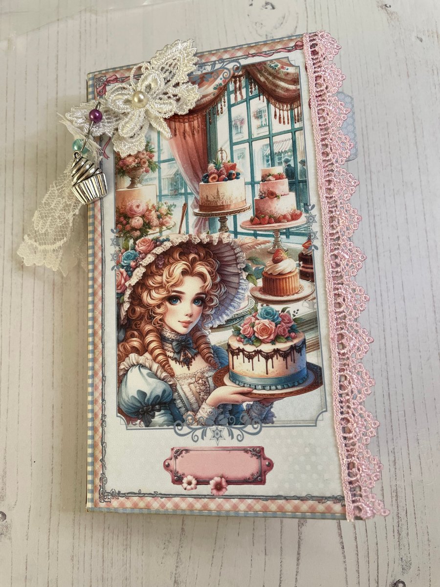 Tea Room - Recipe Booklet Folder by Carolee Crafts PB3 - 0003