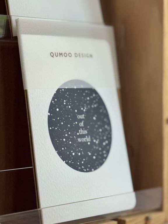 Stars Planets Out of this World Blank Greeting Card (QM 286)