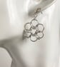 Sterling Silver Flower Chainmaille Earrings - Image 7