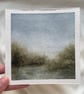 river landscape original watercolour small painting - Image 2