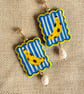 Banana Tile Pearl Earrings - LIMITED EDITION