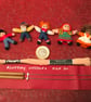 Hand-knitted, Mini Rag Dolls and Teddies for Dollhouse Children to Play With. - Image 1