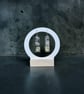 Sterling Silver & Brass  Brutalist Earrings - Designed & Handmade UK - Image 3