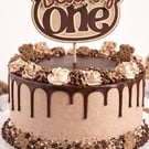 Bearly One First Birthday Cake Topper. Wonderful Birthday Cake Topper. 