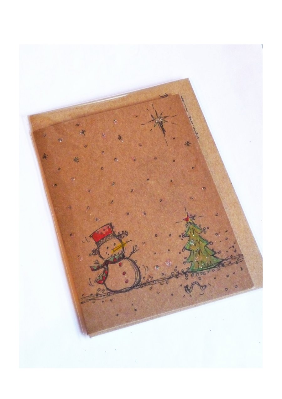 Hand Drawn Design Christmas Card by Betty Shek