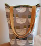 Scandi style tote bag with long handles: Scandi birds - Image 1