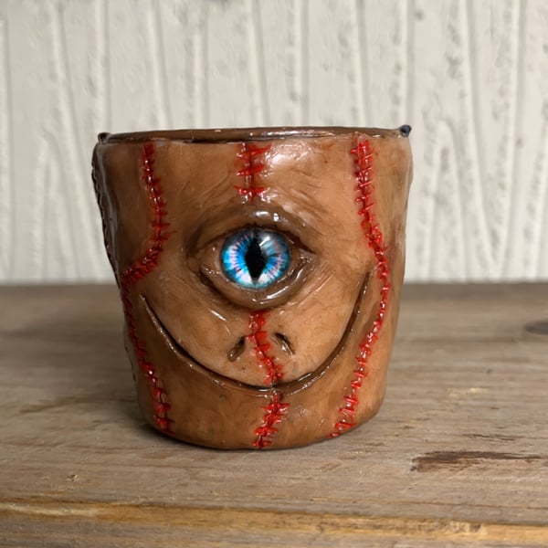 Handmade Eyeball Fleshy Pot Specimen Tub - oddities - curiosities - bizzare 