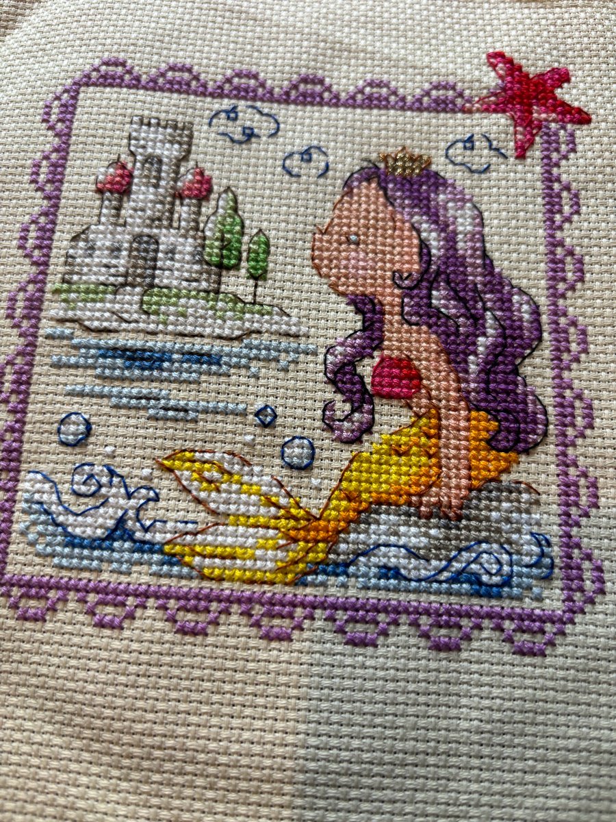 Mermaid cross stitch 
