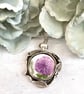 Broken China Pendant Necklace - Scottish Thistle - Boho Style