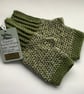 FINGERLESS MITTS , gloves ' Rambler'  Soft wool blend. Green. - Image 4