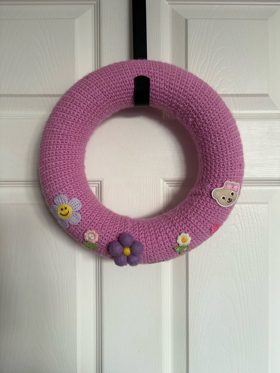 Crochet spring wreath