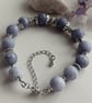 Handmade Agate Beaded Bracelet, Adjustable Handmade Gemstone Jewellery - Image 2
