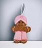 Spa day towel Gingerbread lady Embroidered Hanging Keepsake - Image 5