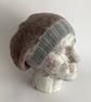SLOUCH BEANIE hat . ' Riverside' . Soft , wool blend . Grey . Multicoloured. - Image 1
