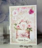 Greeting Card With Love Hat Box and Roses  by Carolee Crafts PB1 - 0002 - Image 1